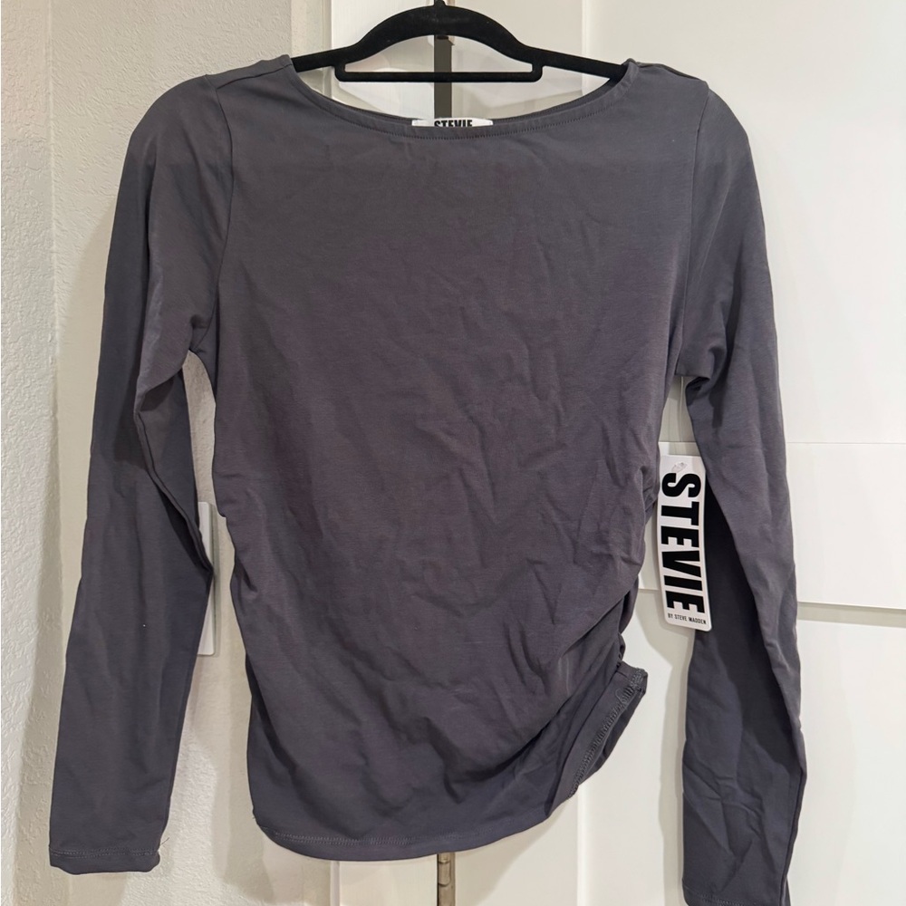 Stevies Charcoal Long Sleeve Tee